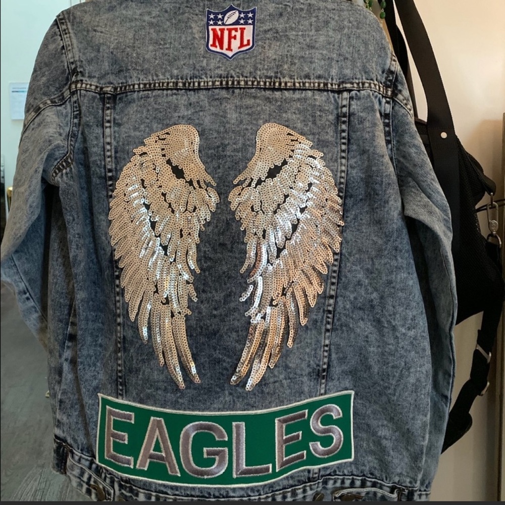 Philadelphia Eagles Oversized, Custom Jean Jacket‎
